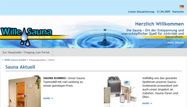Sauna: Saunahersteller Wille Sauna GmbH